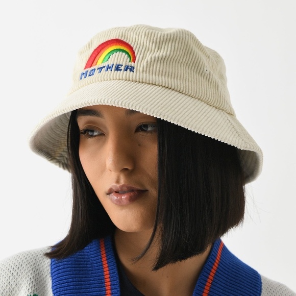 NEW MOTHER bucket list hat in rainbow mother